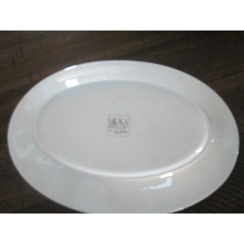 New MIKASA Royal Glimmer Bone China Gravy Boat Platter Plate‎ Serving Dish